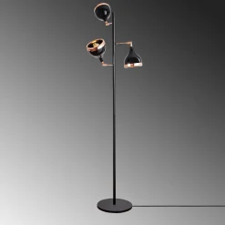 Vloerlamp Yildo Zwart/Koper 3-Lichts