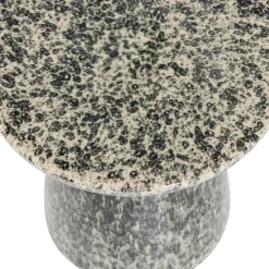 Vtwonen Bijzettafel Fleck Keramiek Donkergrijs Melange 43x35cm