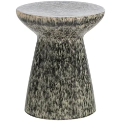 Vtwonen Bijzettafel Fleck Keramiek Donkergrijs Melange 43x35cm