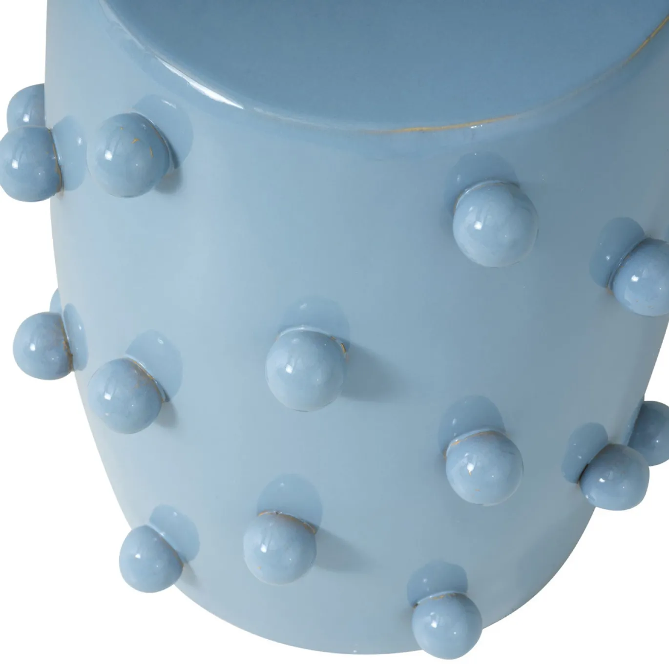 Vtwonen Decoratieve Bijzettafel Knobs Keramiek Lichtblauw Ø39x46cm