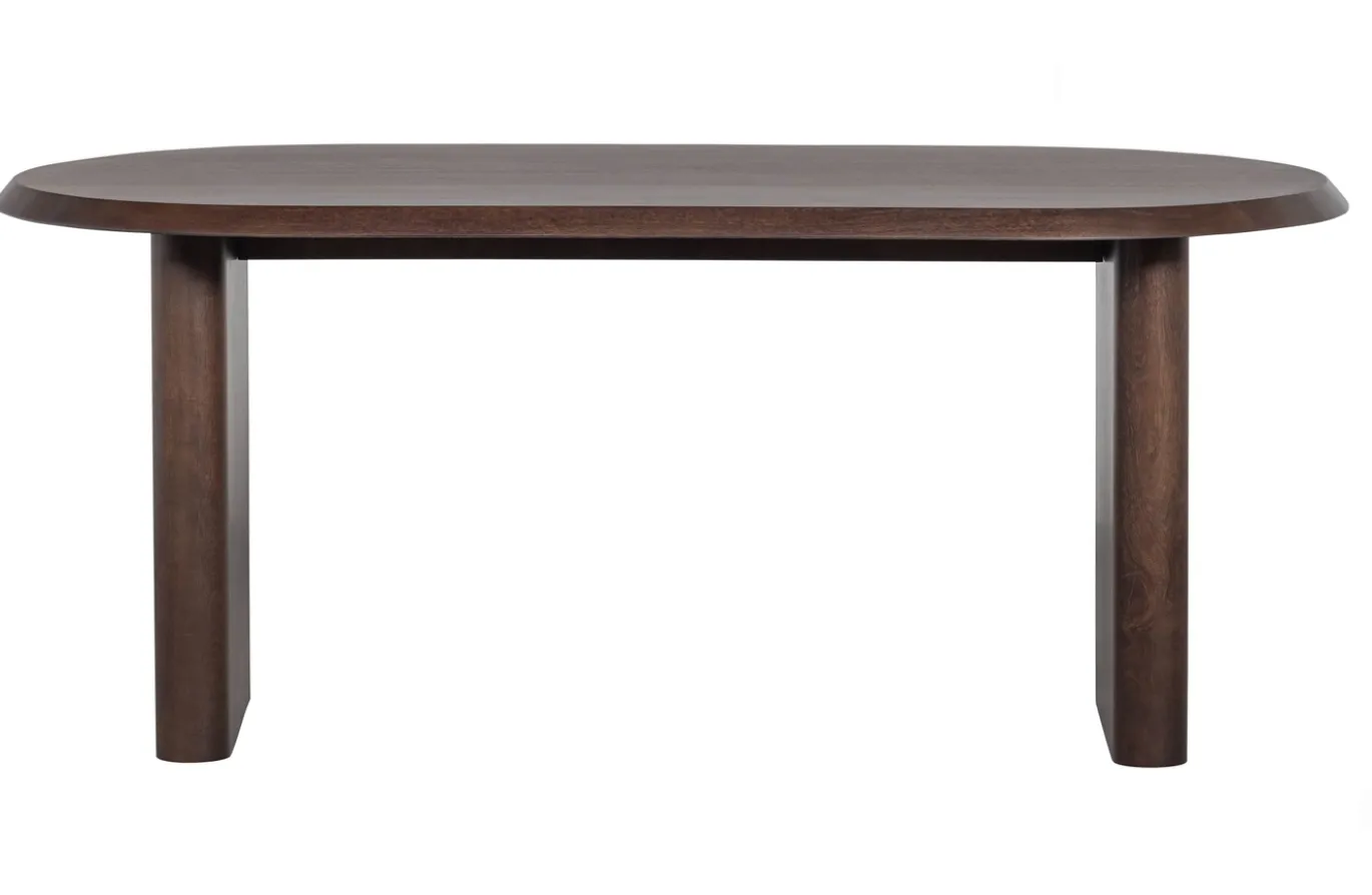 Vtwonen Eettafel Ellips Mangohout Walnoot Ovaal 180cm