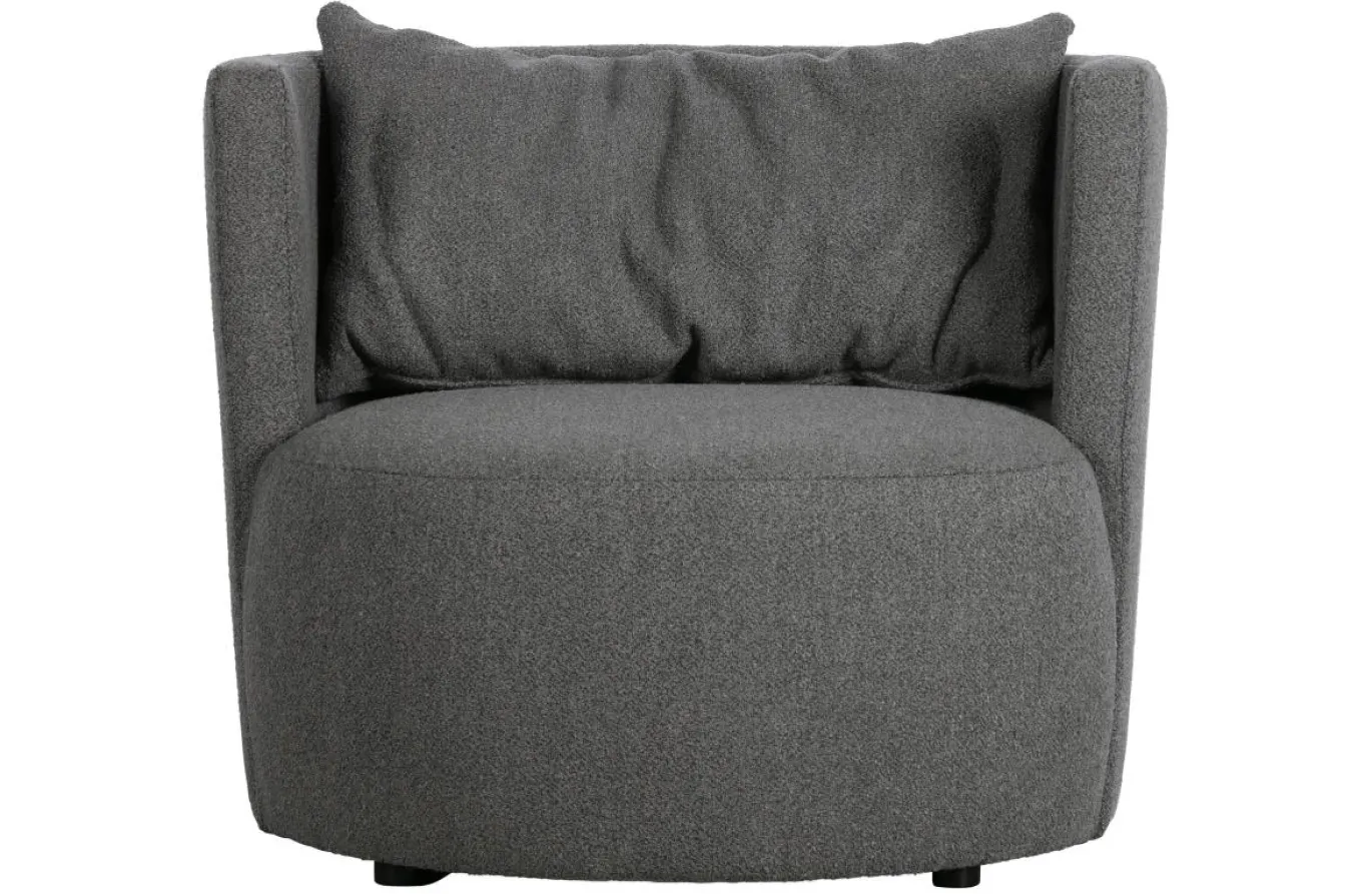 Vtwonen Explore Fauteuil Bouclé Staalgrijs