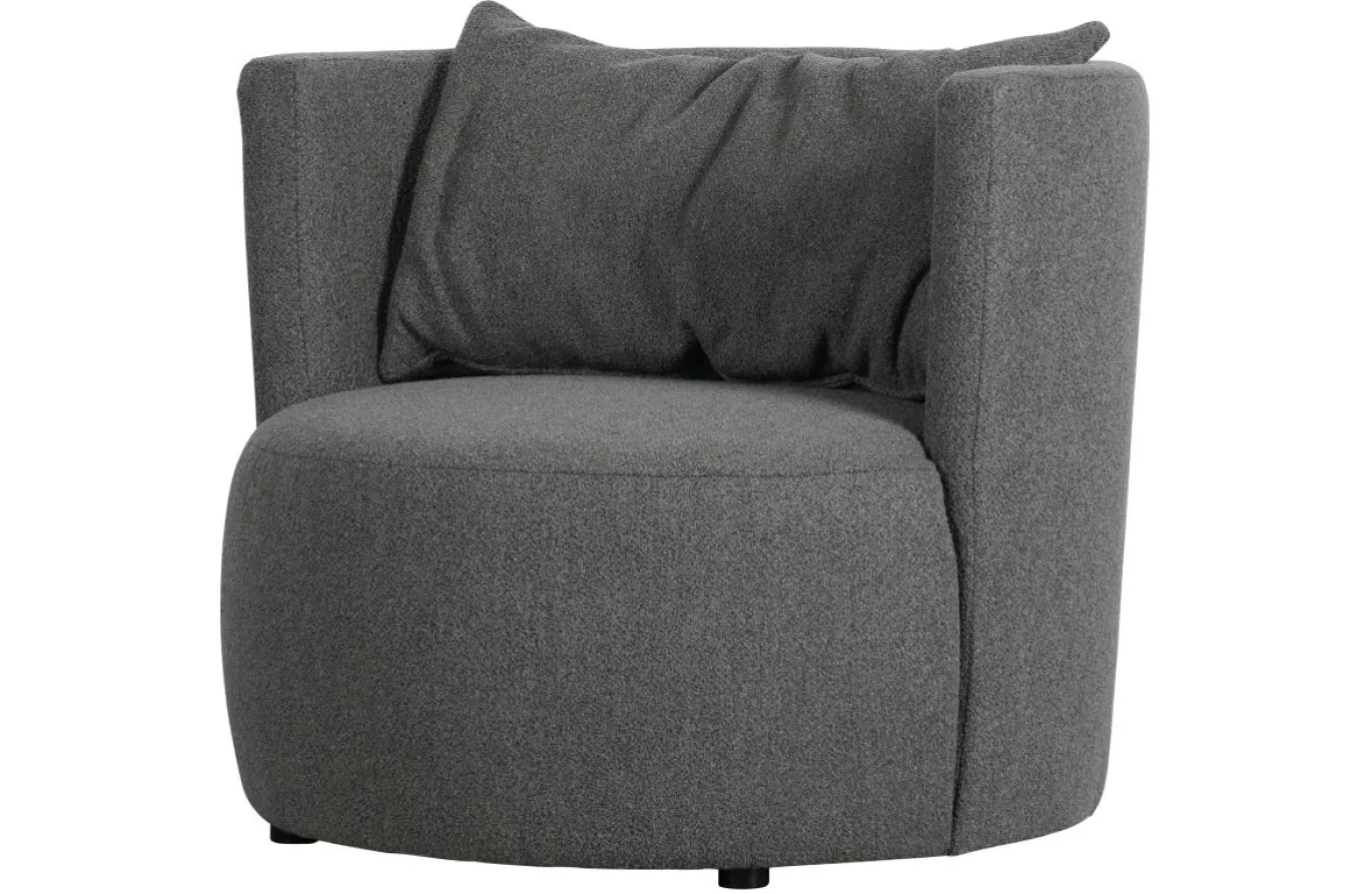 Vtwonen Explore Fauteuil Bouclé Staalgrijs