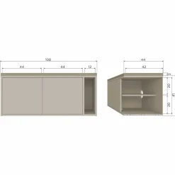 Vtwonen Tv-meubel/bankje Settle Down 108cm Dust Met Zitkussen