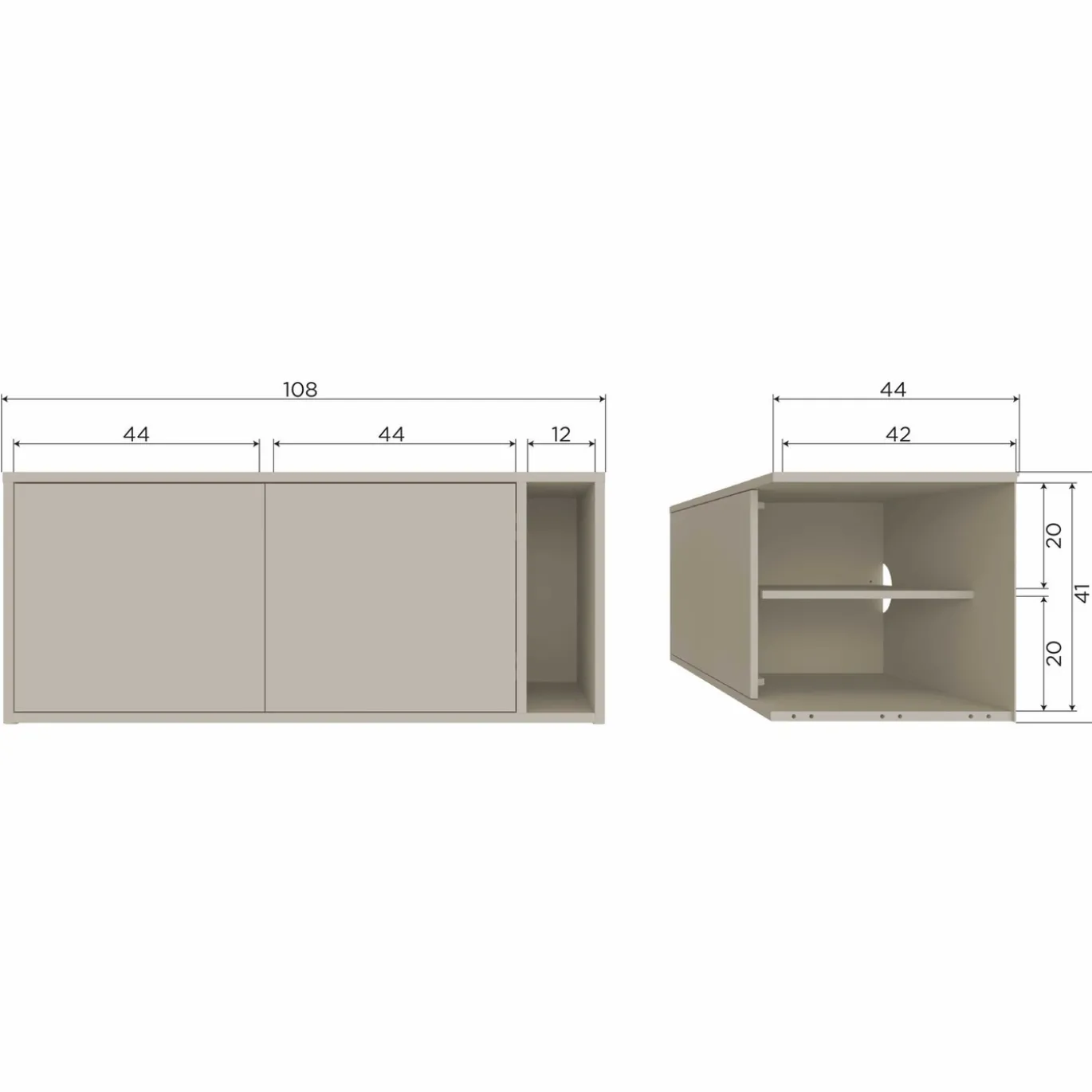 Vtwonen Tv-meubel/bankje Settle Down 108cm Grenen Dust
