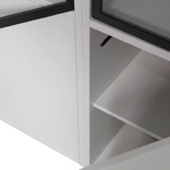 Vtwonen Vitrinekast Basic 4-Drs Grenen Mist