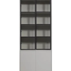 Vtwonen Vitrinekast Basic 4-Drs Grenen Mist