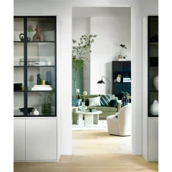 Vtwonen Vitrinekast Basic 4-Drs Grenen Mist