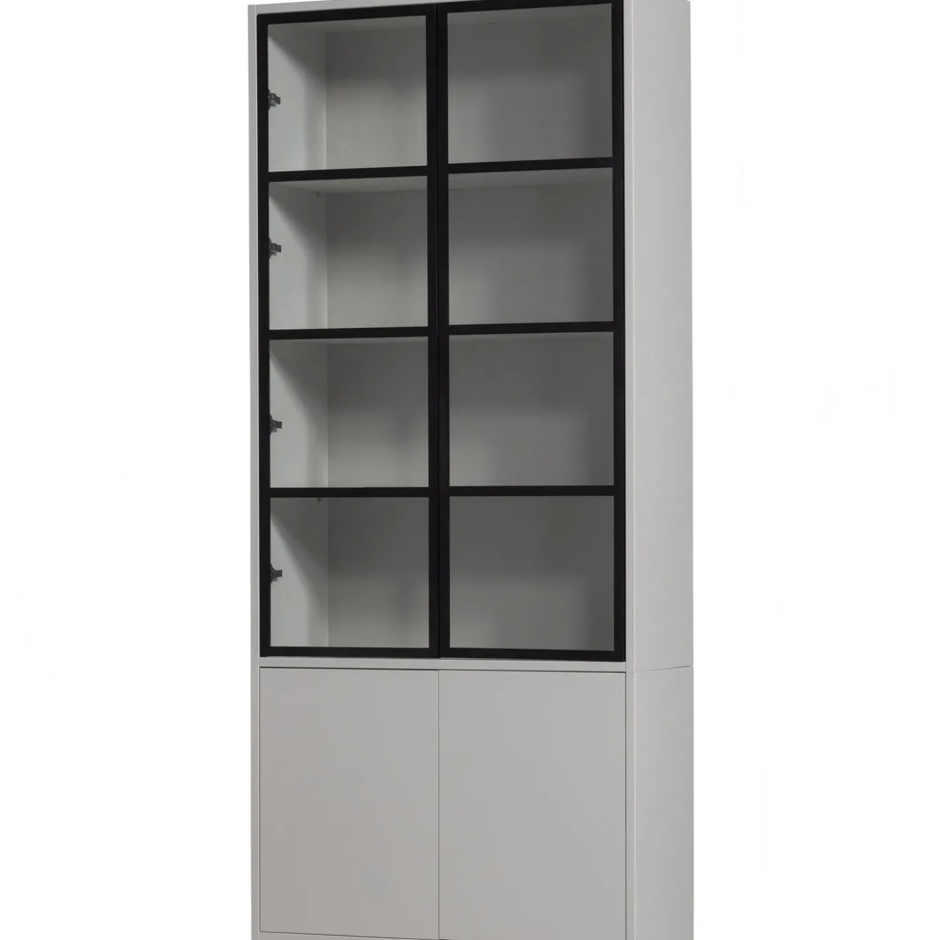 Vtwonen Vitrinekast Basic 4-Drs Grenen Mist