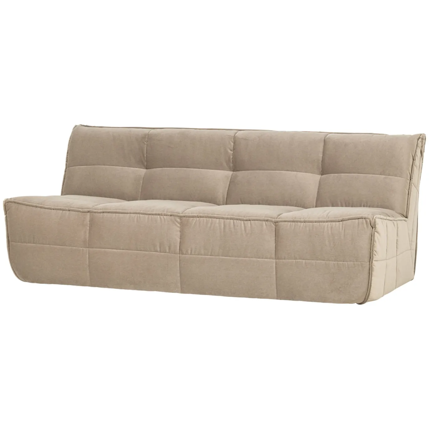 Vtwonen 3-zits Bank Cluster Velvet Zacht Beige