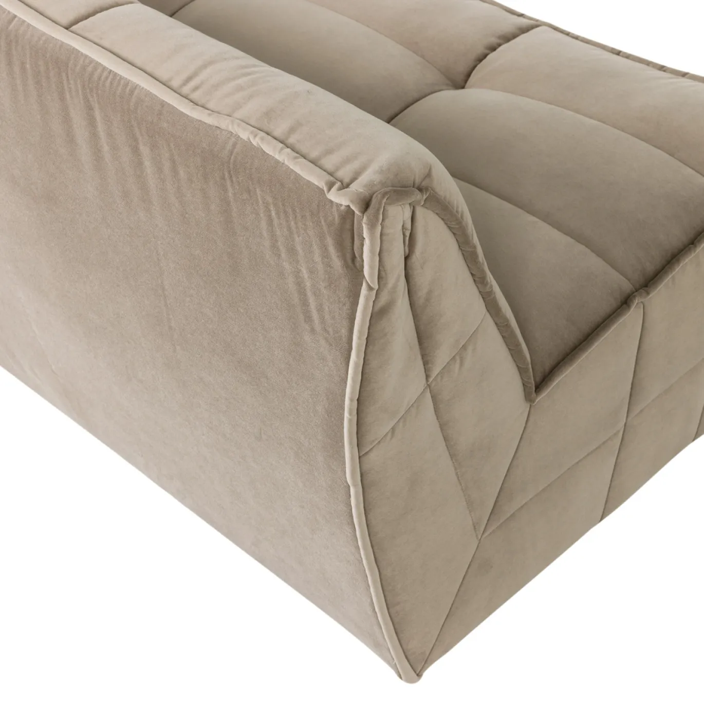 Vtwonen 3-zits Bank Cluster Velvet Zacht Beige