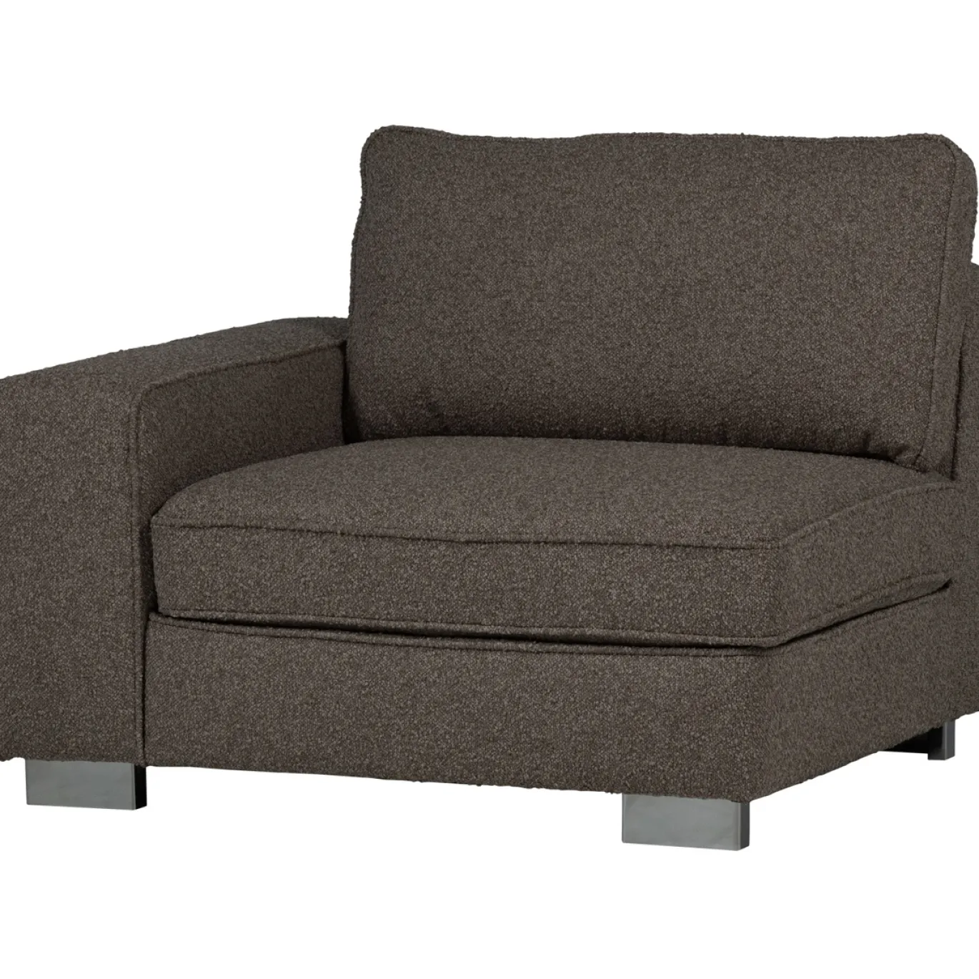 Vtwonen 1-zits Element Lazy Met Arm Links Boucle Antraciet