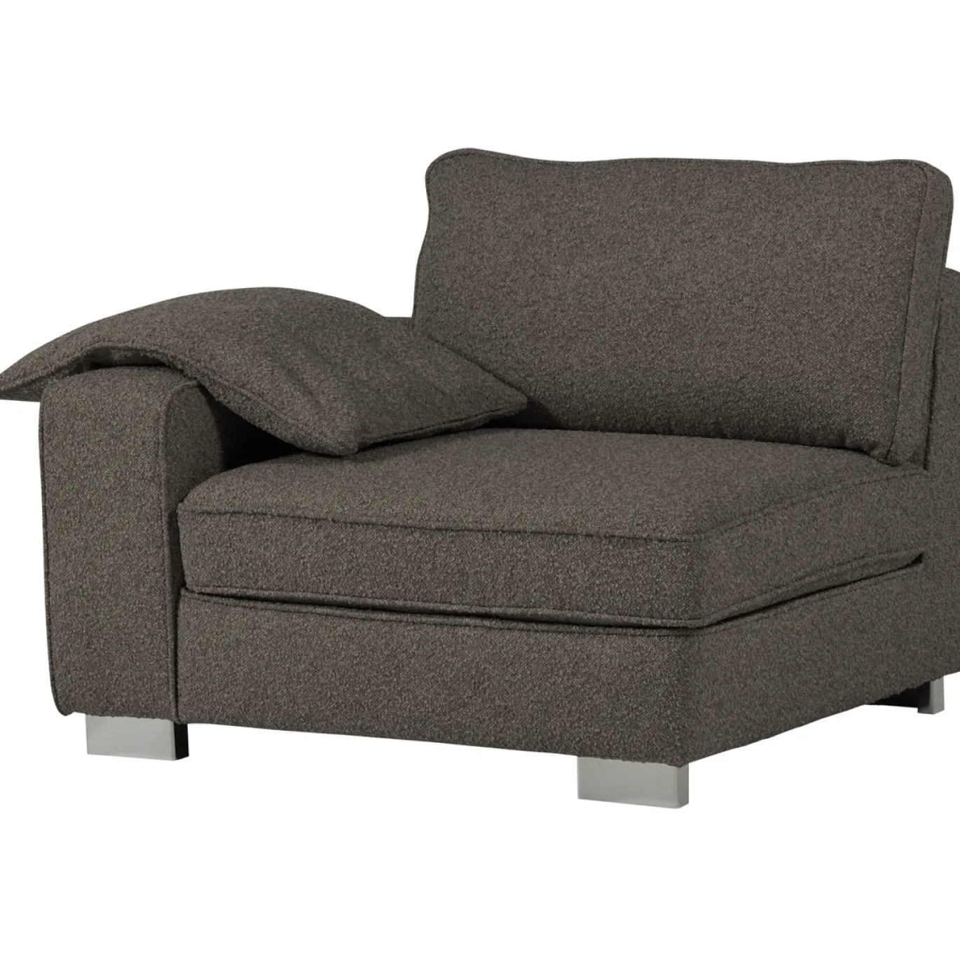 Vtwonen 1-zits Element Lazy Met Arm Links Boucle Antraciet