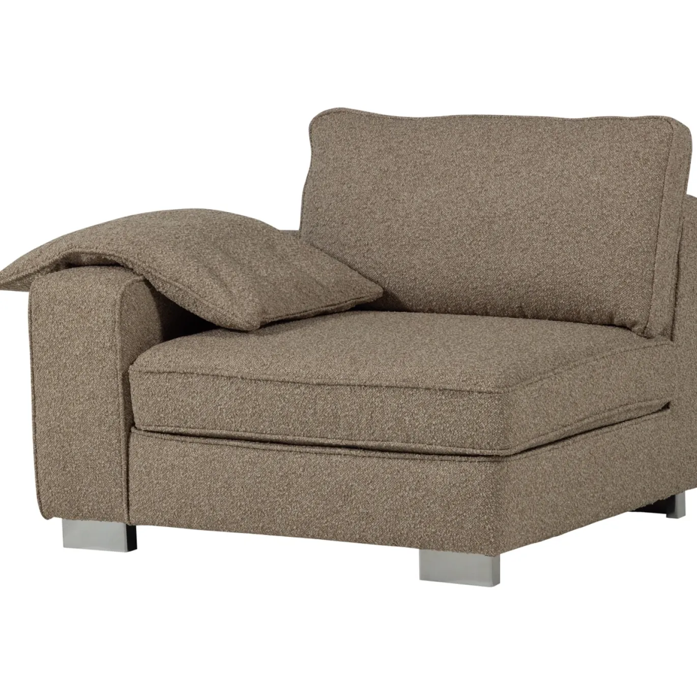 Vtwonen 1-zits Element Lazy Met Arm Links Boucle Zand