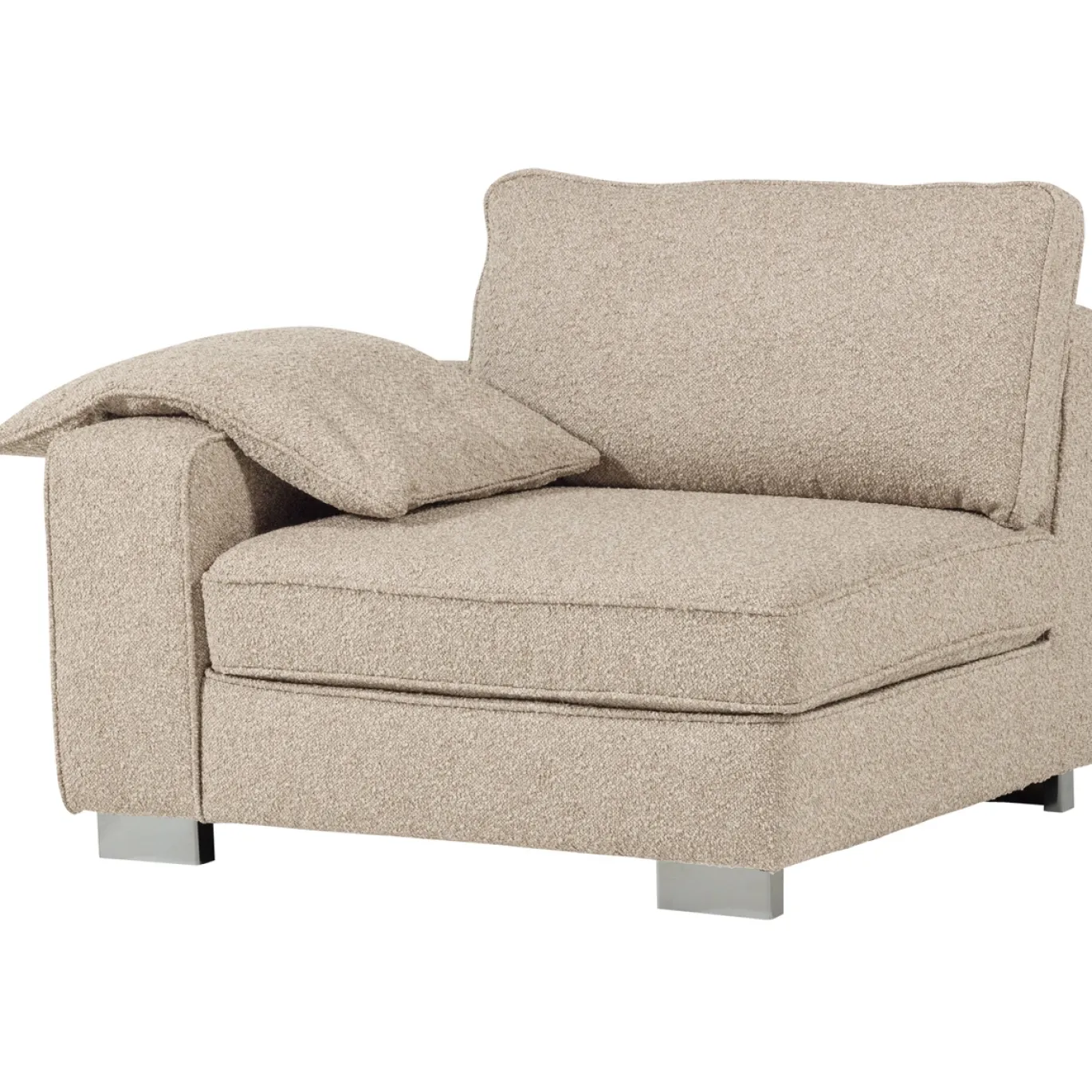 Vtwonen 1-zits Element Lazy Met Arm Links Boucle Naturel