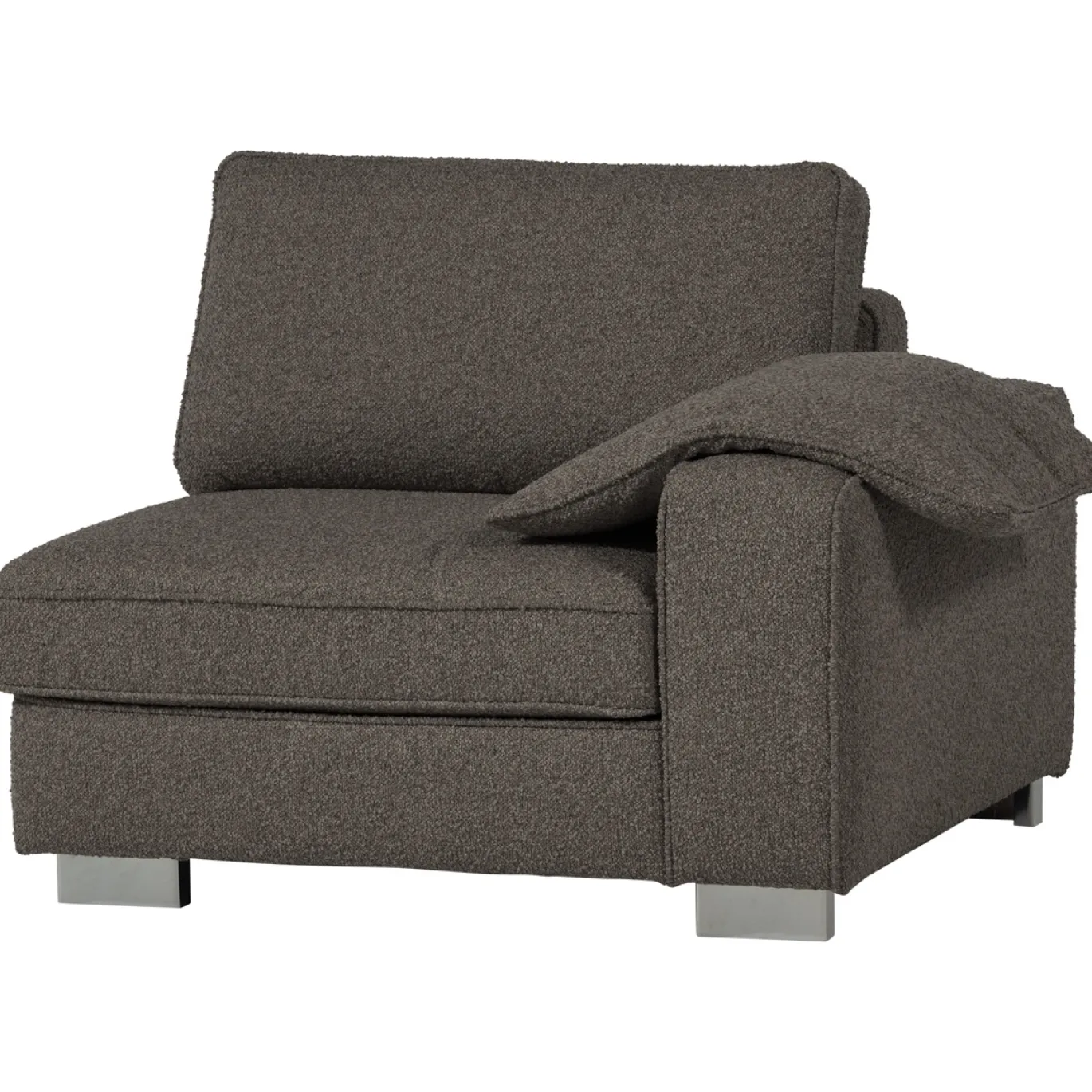 Vtwonen 1-zits Element Lazy Met Arm Rechts Boucle Antraciet