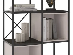 Wandkast Anya 180x70cm Zwart/Crème - Giga Meubel