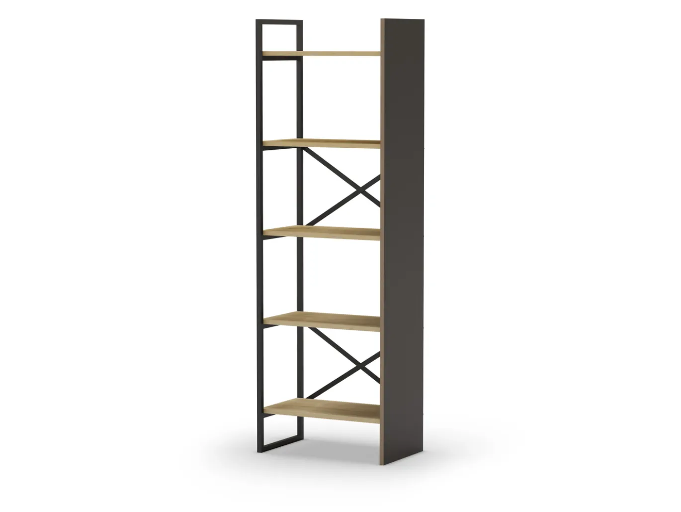 Wandkast Ara 58cm Eiken/silky Zwart - Giga Meubel