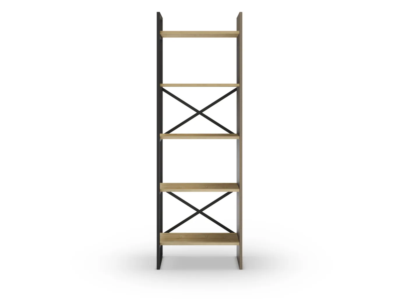 Wandkast Ara 58cm Eiken/silky Zwart - Giga Meubel