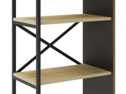 Wandkast Ara 58cm Eiken/silky Zwart - Giga Meubel