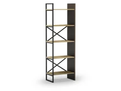 Wandkast Ara 58cm Eiken/silky Zwart - Giga Meubel