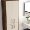 Wandkast Berlin Melamine Walnoot Crème