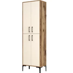 Wandkast Berlin Melamine Walnoot Crème