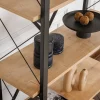 Wandkast Elysian Naturel/Zwart 180cm