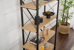Wandkast Elysian Naturel/Zwart 180cm
