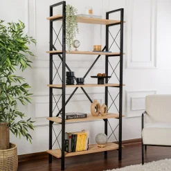 Wandkast Elysian Naturel/Zwart 180cm