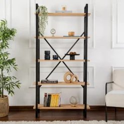 Wandkast Elysian Naturel/Zwart 180cm