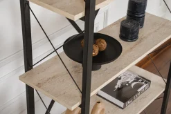 Wandkast Elysian Travertinlook/Zwart 180cm