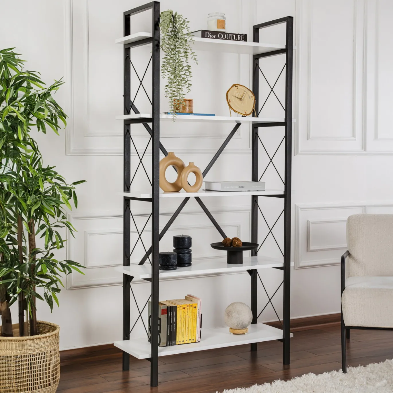 Wandkast Elysian Wit/Zwart 180cm