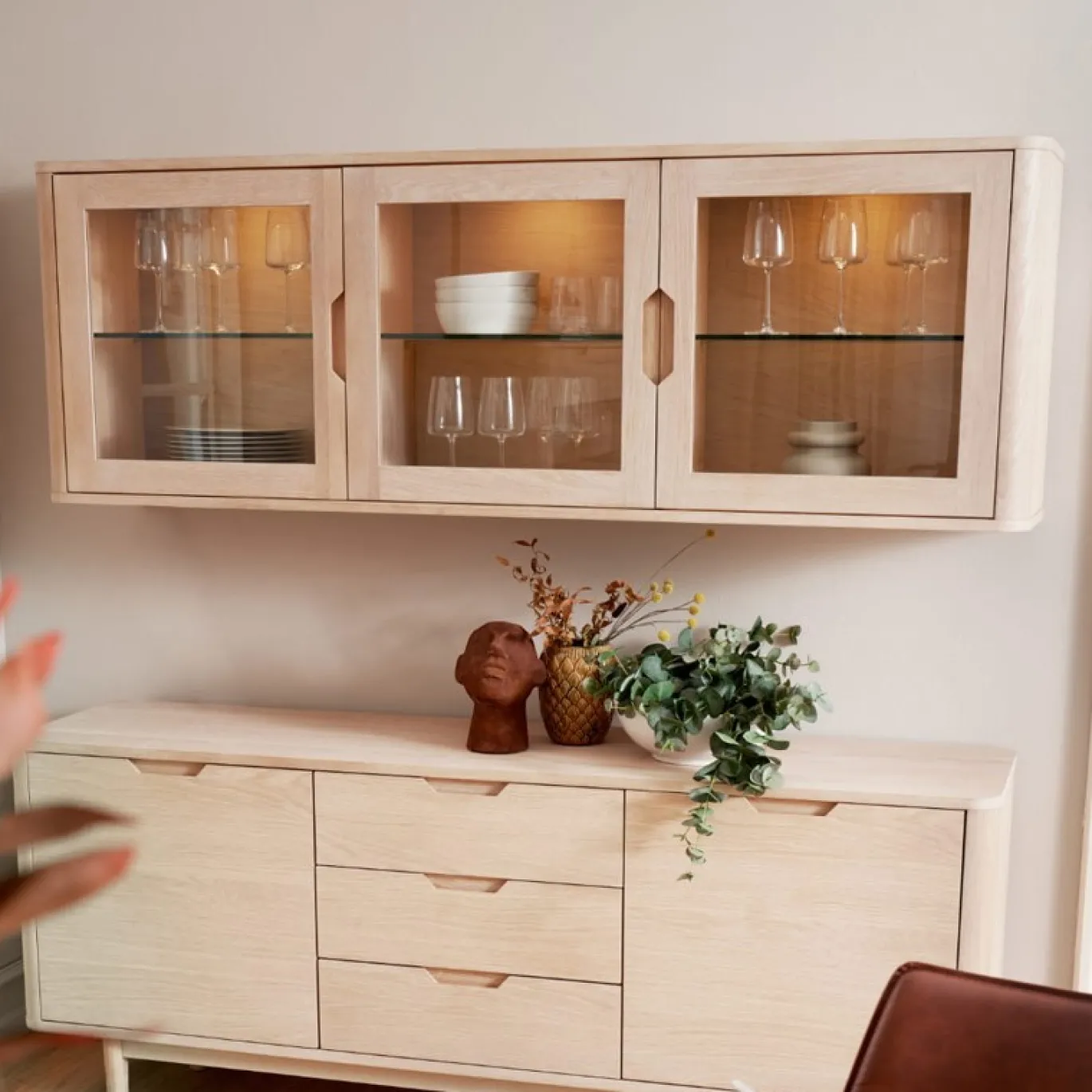 Wandkast Hangend Nyborg Naturel Eiken - Giga Meubel