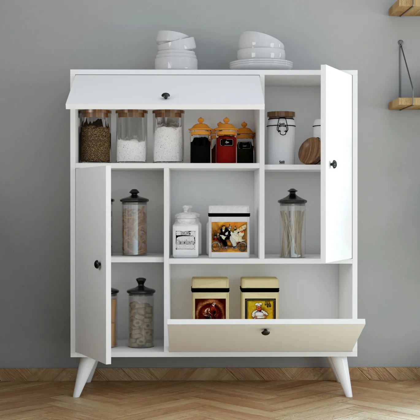 Wandkast Hercules Melamine Wit