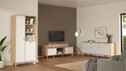 Wandkast Ikast Wit Jackson Hickory - Giga Living