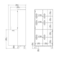 Wandkast Ikast Wit Jackson Hickory - Giga Living