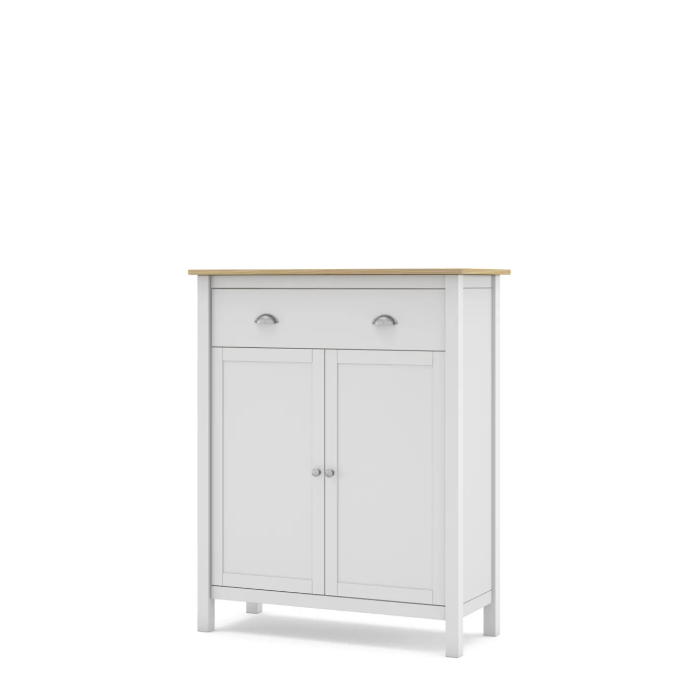 Wandkastje Misti 2d1dr Wit/eiken - Giga Meubel