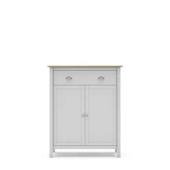 Wandkastje Misti 2d1dr Wit/eiken - Giga Meubel