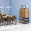 Wandkast Juna Naturel Metaal - Giga Living