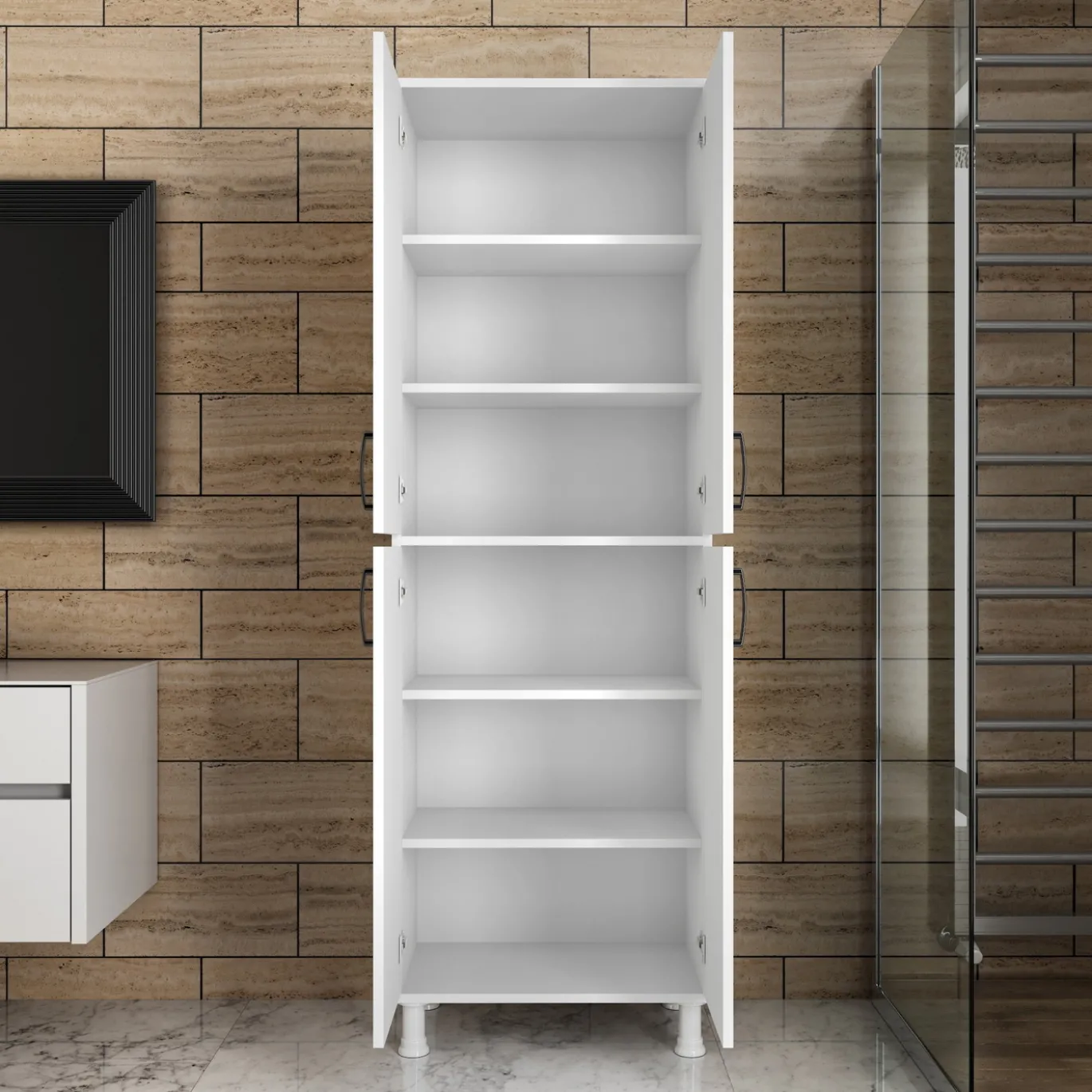 Wandkast Malatya Wit 191cm