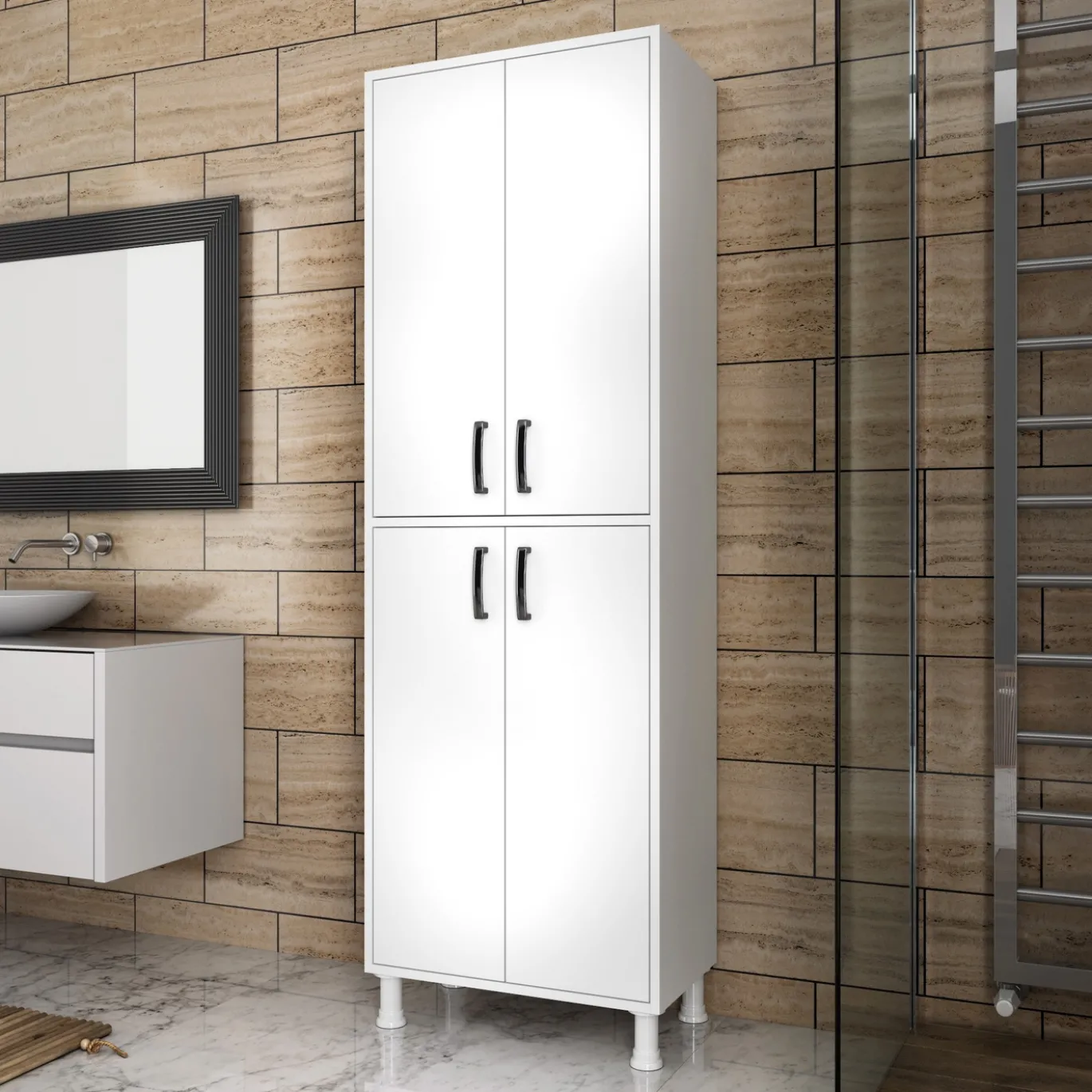 Wandkast Malatya Wit 191cm