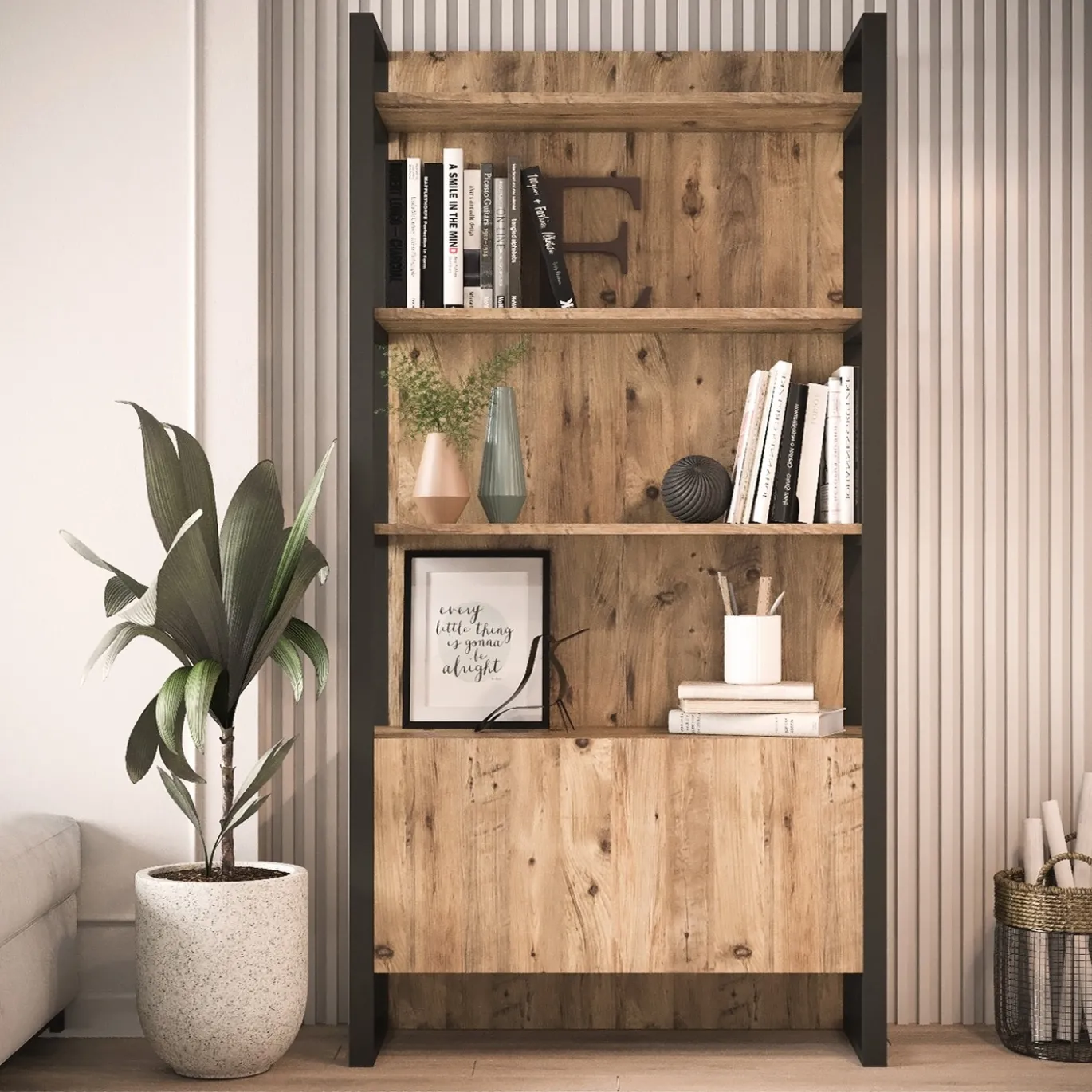 Wandkast Moos Naturel 180cm