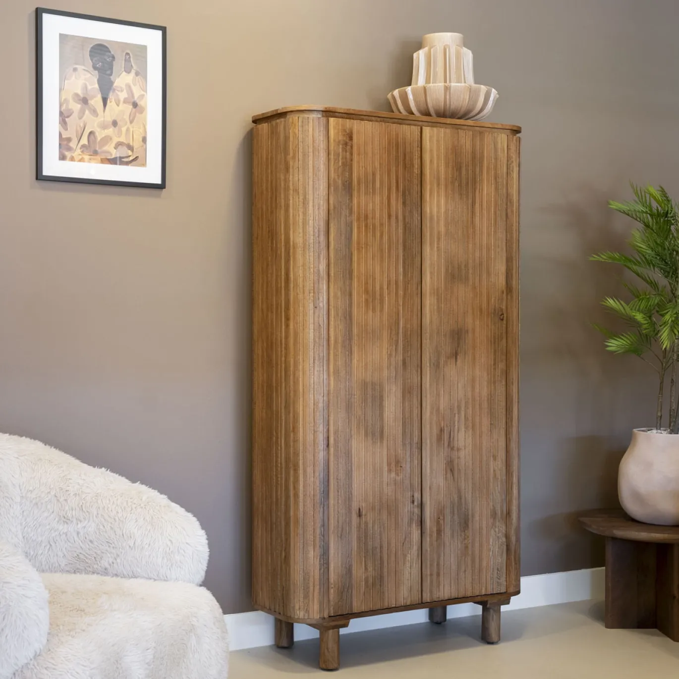 Wandkast Myra Bruin 180cm - Giga Meubel