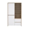Wandkast Next Jackson Hickory Wit Hoogglans - Giga Living