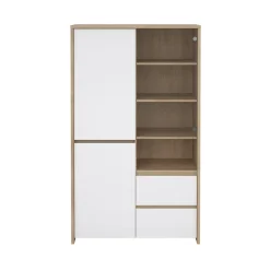 Wandkast Next Jackson Hickory Wit Hoogglans - Giga Living