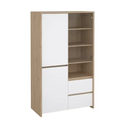 Wandkast Next Jackson Hickory Wit Hoogglans - Giga Living