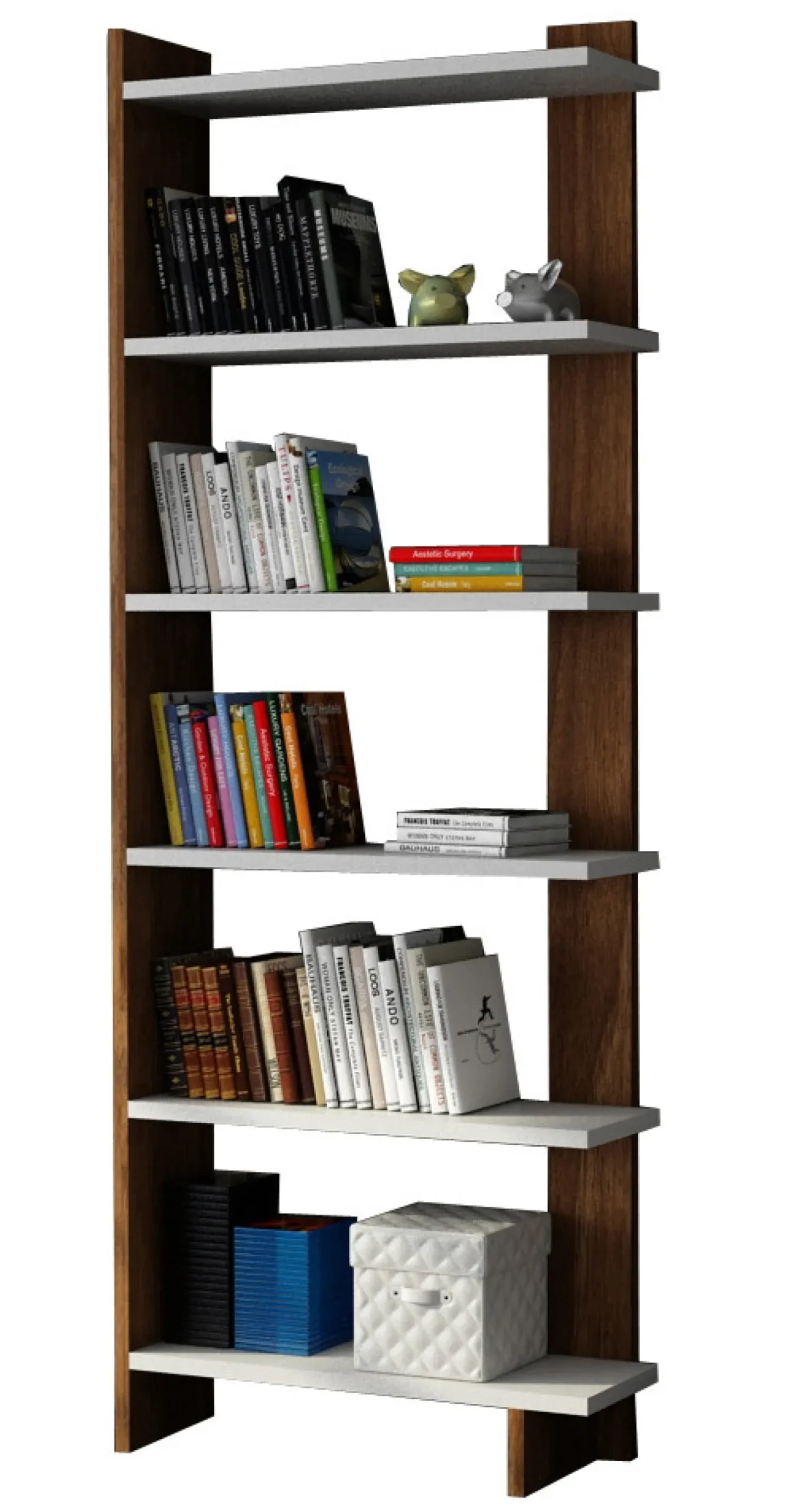Wandkast Order Wit/Walnoot 170cm