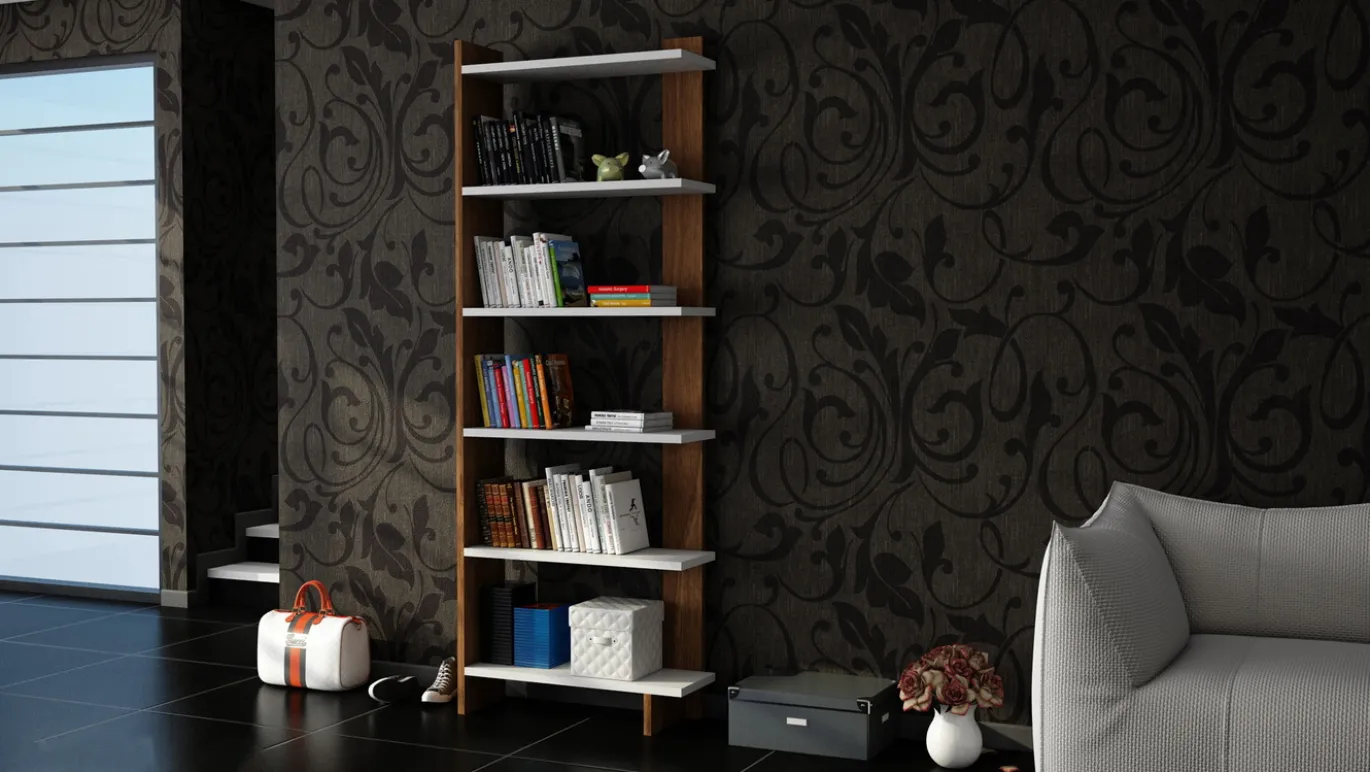 Wandkast Order Wit/Walnoot 170cm