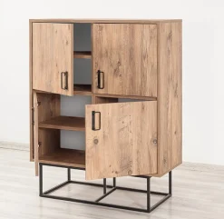 Wandkast Quantum Solo Melamine Atlantic Pine Zwart
